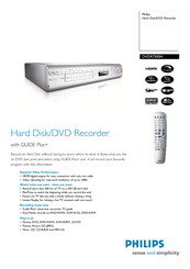 Philips DVDR7300H/02 Specifications