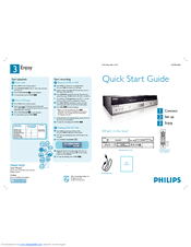 Philips DVDR3430V Quick Start Manual