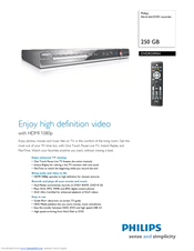 Philips DVDR3595H/31 Specifications