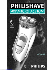 Philips Micro Action Philishave HQ 442 Operating Instructions Manual