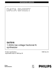 Philips SA7016 Datasheet