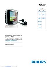 Philips GoGear Digital Audio Player Owner's Manual