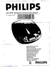 Philips AZ7476 Instructions For Use Manual