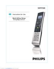 Philips SRM7500 Instructions For Use Manual