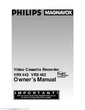 Philips/Magnavox VRX462AT99 Owner's Manual