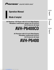 Pioneer AVH-P6400CD Operation Manual