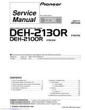 Pioneer DEH-2100R Service Manual