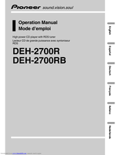 Pioneer DEH-2700 Operation Manual