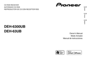 Pioneer DEH-63UB Owner's Manual