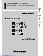 Pioneer 2400F - Single CD Player Operation Manual