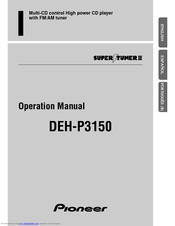 Pioneer DEH-P3150-B Operation Manual