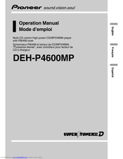 Pioneer DEH-P4600MP Operation Manual