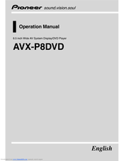 Pioneer AVX-P8DVD Operation Manual