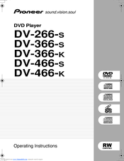 Pioneer DV-366-S Operating Instructions Manual