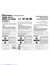 Pioneer BDR-101A Operating Instructions Manual