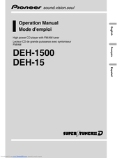 Pioneer DEH-1500 Operation Manual