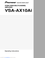 Pioneer VSA-AX10Ai Operating Instructions Manual