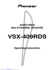 Pioneer VSX-409RDS Operating Instructions Manual
