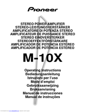 Pioneer Elite M-10X Operating Instructions Manual