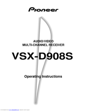 Pioneer VSX-D908S Operating Instructions Manual
