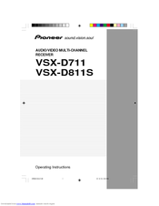 Pioneer VSX-D811S Operating Instructions Manual