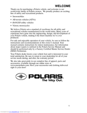 Polaris Trailboss 7174820 Owner's Manual