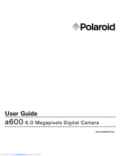 Polaroid a600 User Manual