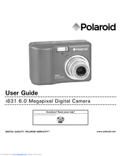 Polaroid i631 - 6MP 3x Optical/4x Digital Zoom Camera User Manual
