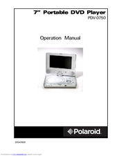 Polaroid PDV-0750 Operation Manual