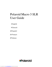 Polaroid Macro 3 SLR User Manual