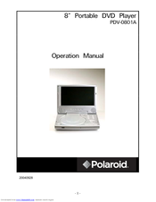Polaroid PDV-0801A Operation Manual