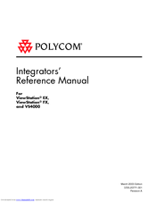 Polycom ViewStation EX,
ViewStation FX Integrator's Reference Manual
