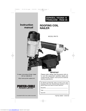 Porter-Cable RN175 Instruction Manual