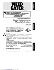 Weed Eater EBV 210 Instruction Manual