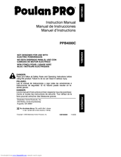 Poulan Pro PPB4000C Instruction Manual