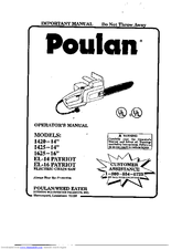 Poulan Pro 1420-952801952 Operator's Manual