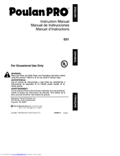 Poulan Pro 530088147 Instruction Manual