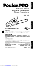 Poulan Pro 530086527 Instruction Manual