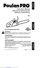 Poulan Pro 530163653 Instruction Manual