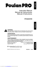Poulan Pro 545047502 Instruction Manual