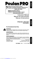Poulan Pro 952802124 Instruction Manual