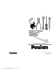 Poulan Pro 177110 Owner's Manual