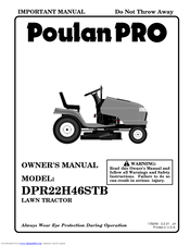 Poulan Pro DPR22H46STB Owner's Manual