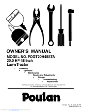Poulan Pro POGT20H48STA Owner's Manual
