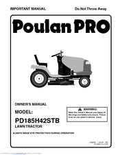 Poulan Pro PD185H42STB Owner's Manual
