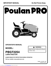 Poulan Pro 194604 Operator's Manual