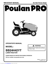 Poulan Pro BB24H42YT Operator's Manual