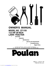 Poulan Pro 271150 Owner's Manual