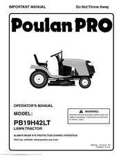 Poulan Pro PB19H42LT Operator's Manual