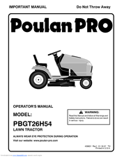Poulan Pro PBGT26H54 Operator's Manual